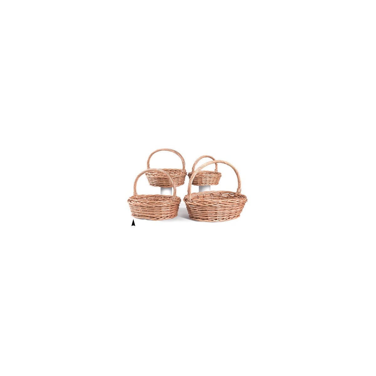 9/90440 S/4 OVAL JUMBO WILLOW BASKETS CS. PK.: 4