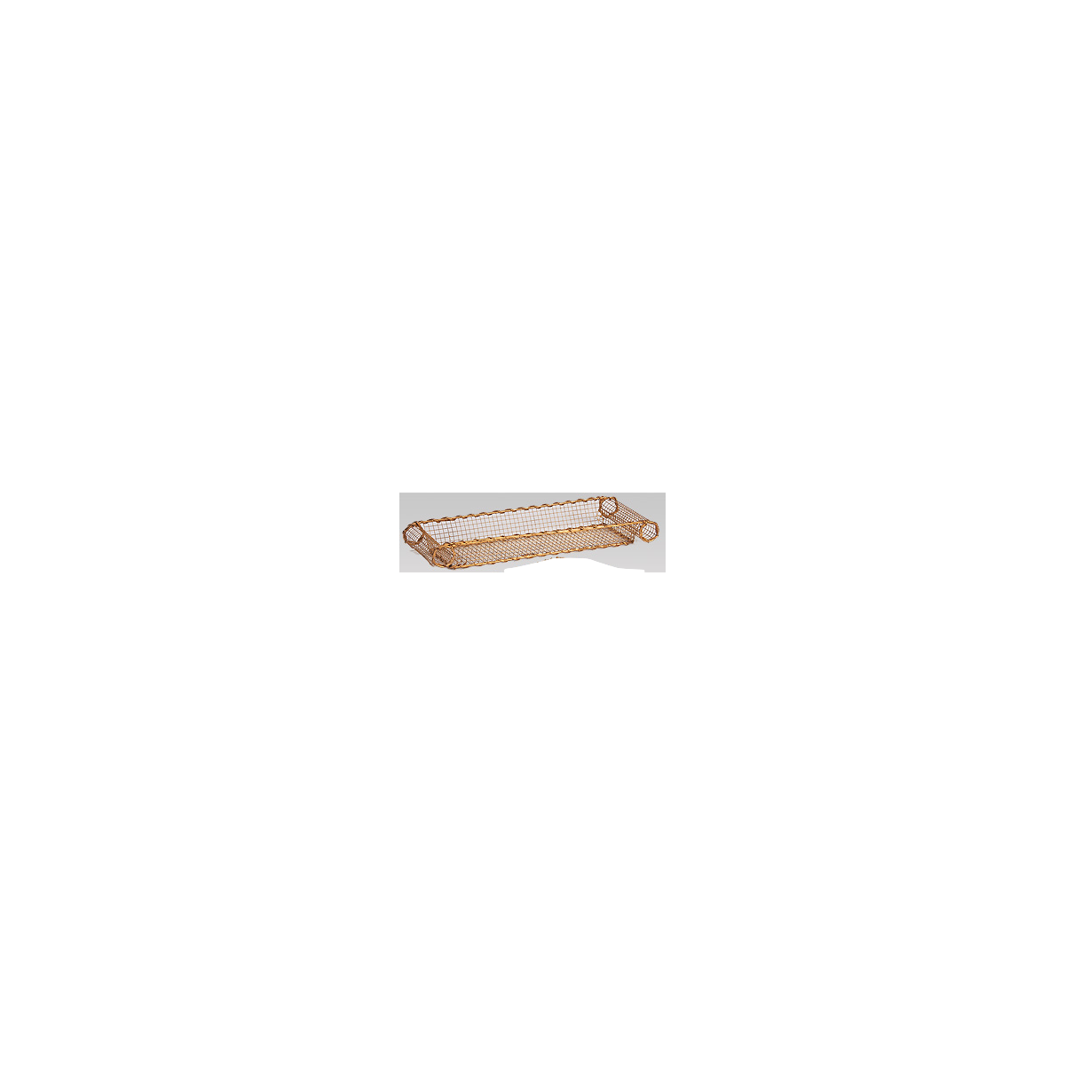 9W080 GOLD METAL SCROLL TRAY CS. PK.: 60