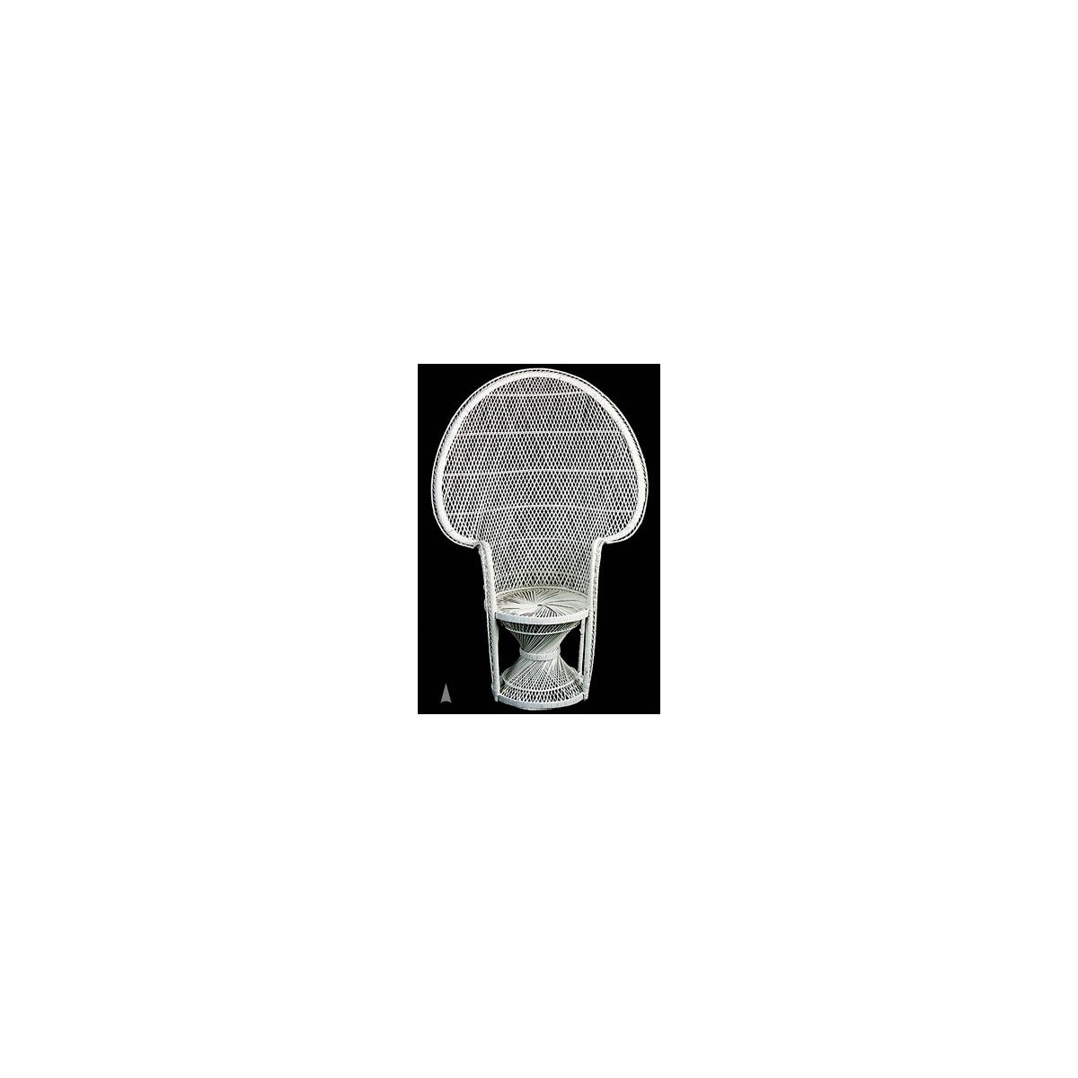 M/60W WHITE PEACOCK CHAIR CS. PK.: 1
