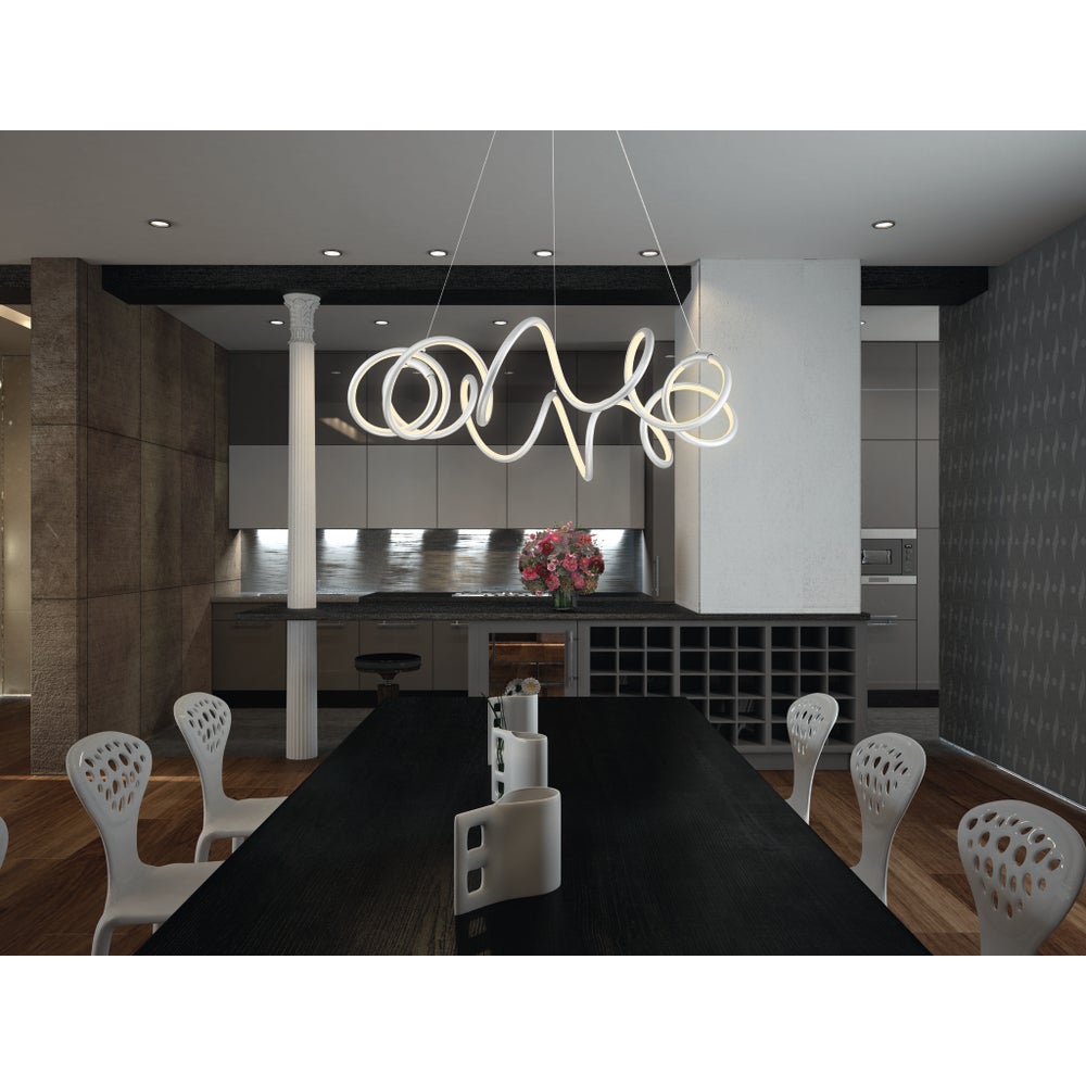 Alexander Chandelier in Satin Nickel