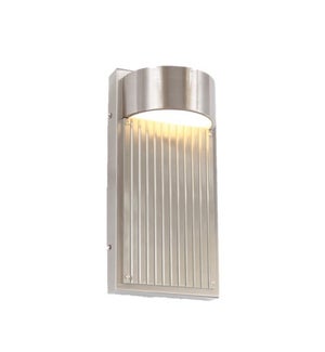 Las Cruces Small Outdoor Wall Sconce in Satin Nickel