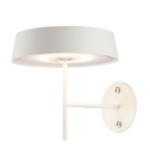 Alessandro Volta Portable Battery Wall Sconce in White