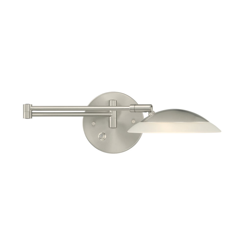 Meran Turbo Swing-Arm Wall Mount in Satin Nickel