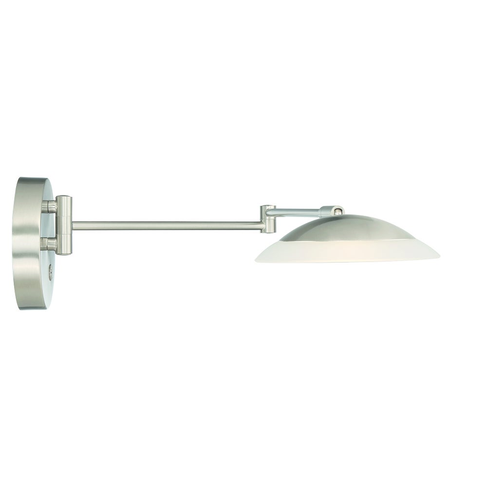 Meran Turbo Swing-Arm Wall Mount in Satin Nickel