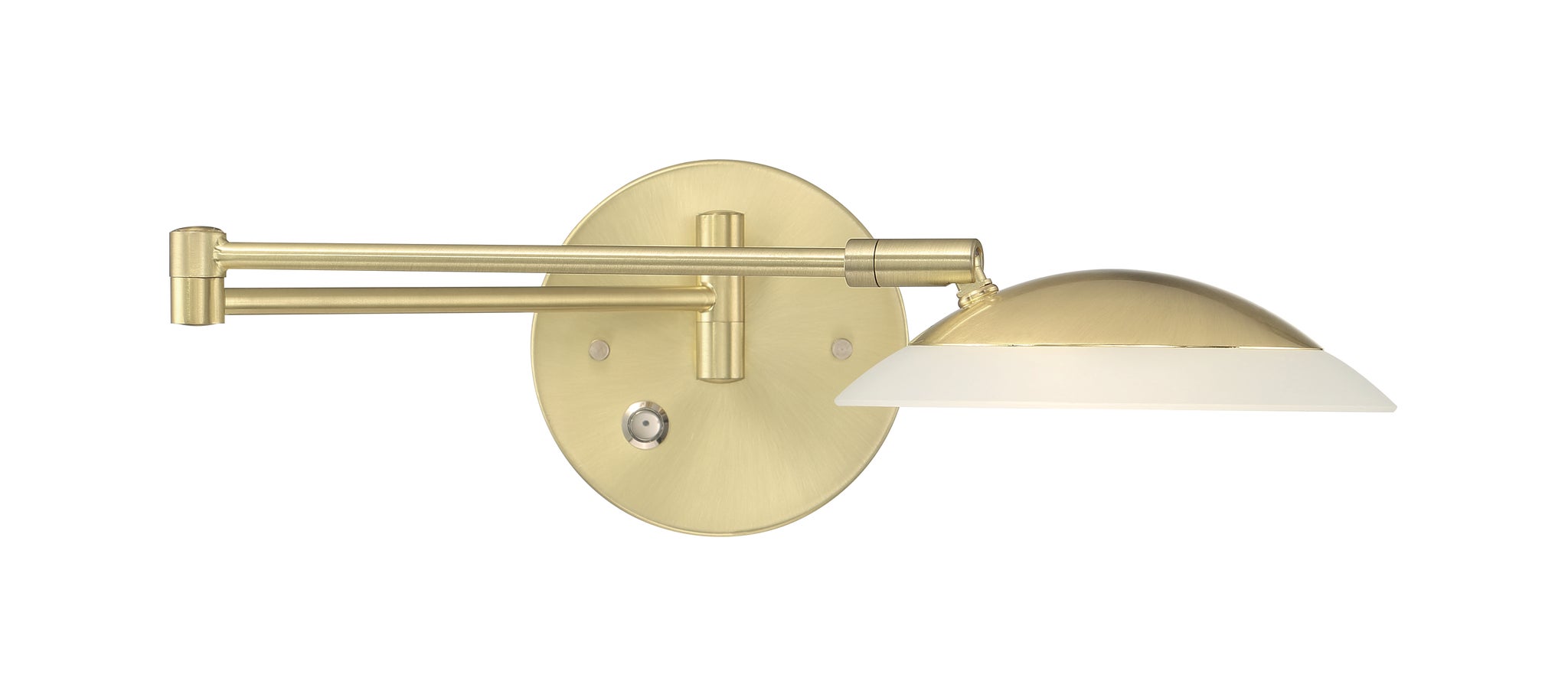 Meran Turbo Swing-Arm Wall Mount in Satin Brass - general wall