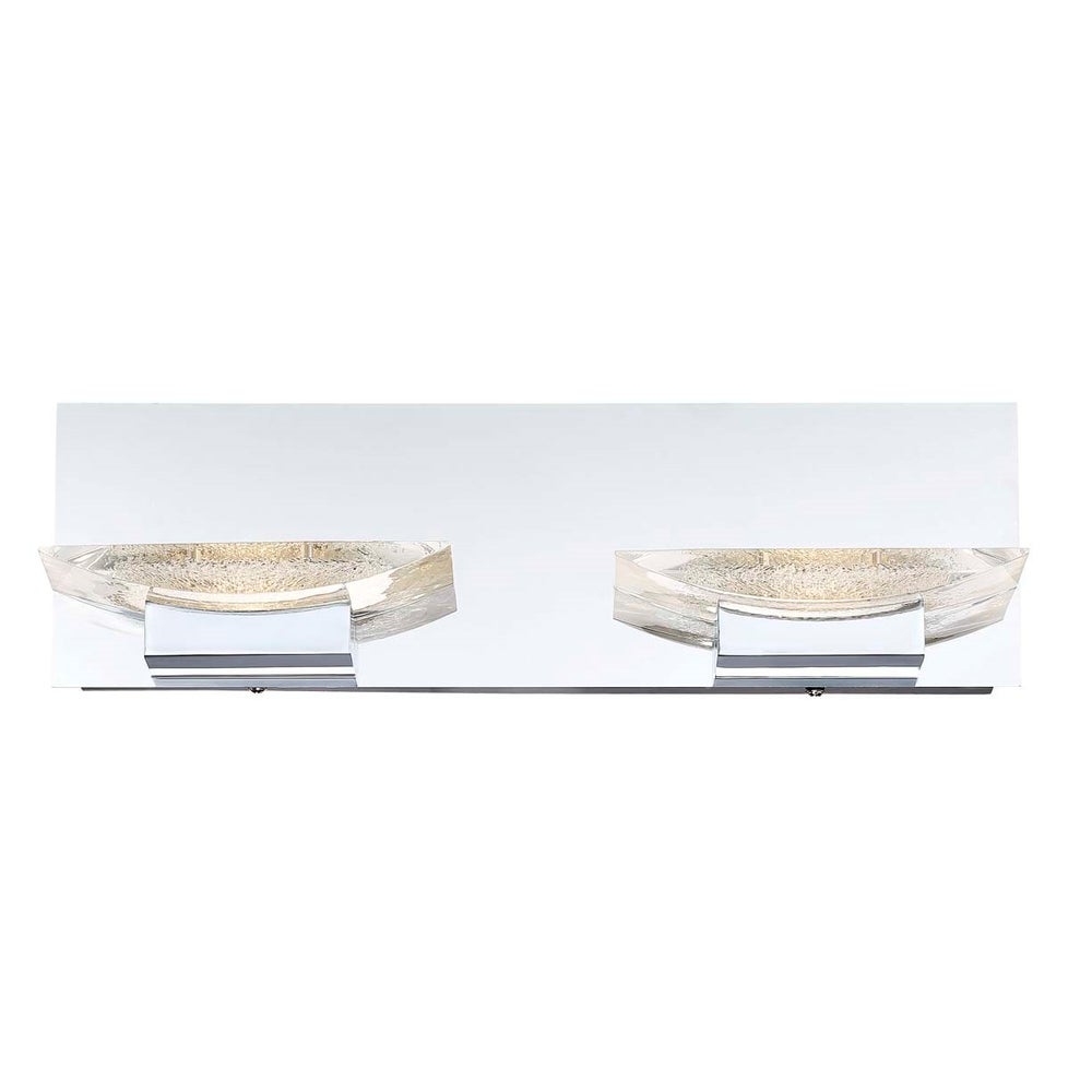 H2O 2 Light Bathroom Wall Mount in Chrome