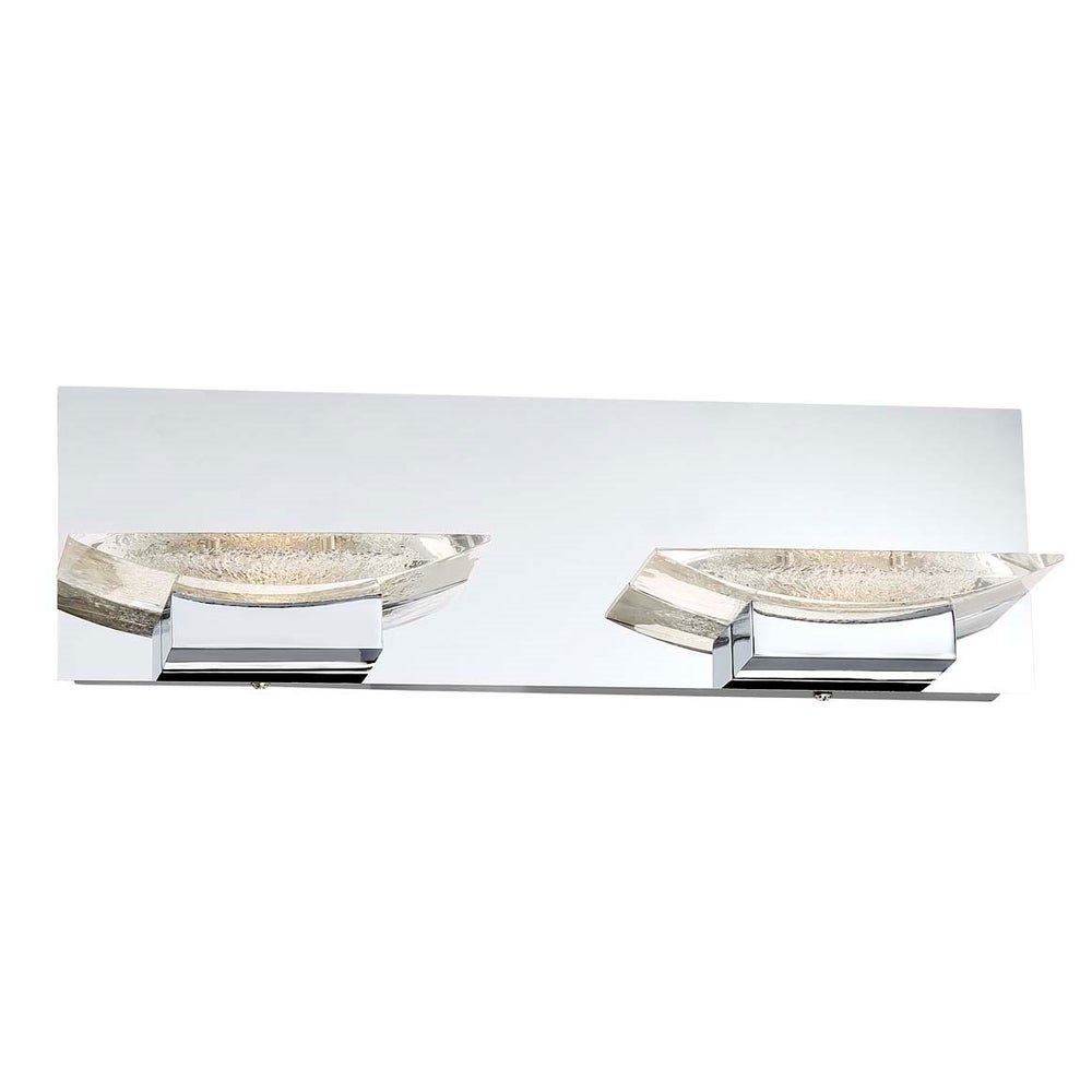 H2O 2 Light Bathroom Wall Mount in Chrome