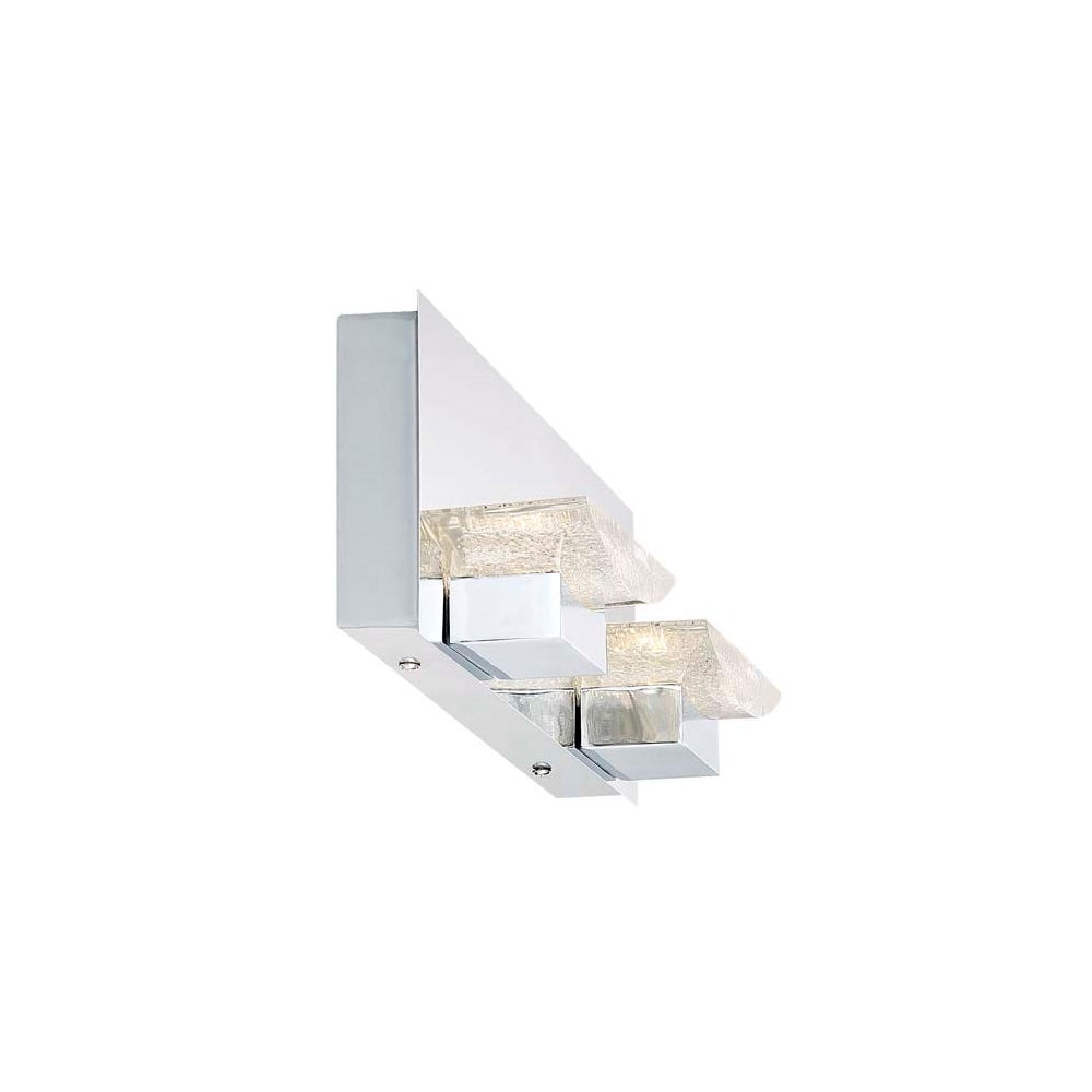 H2O 2 Light Bathroom Wall Mount in Chrome
