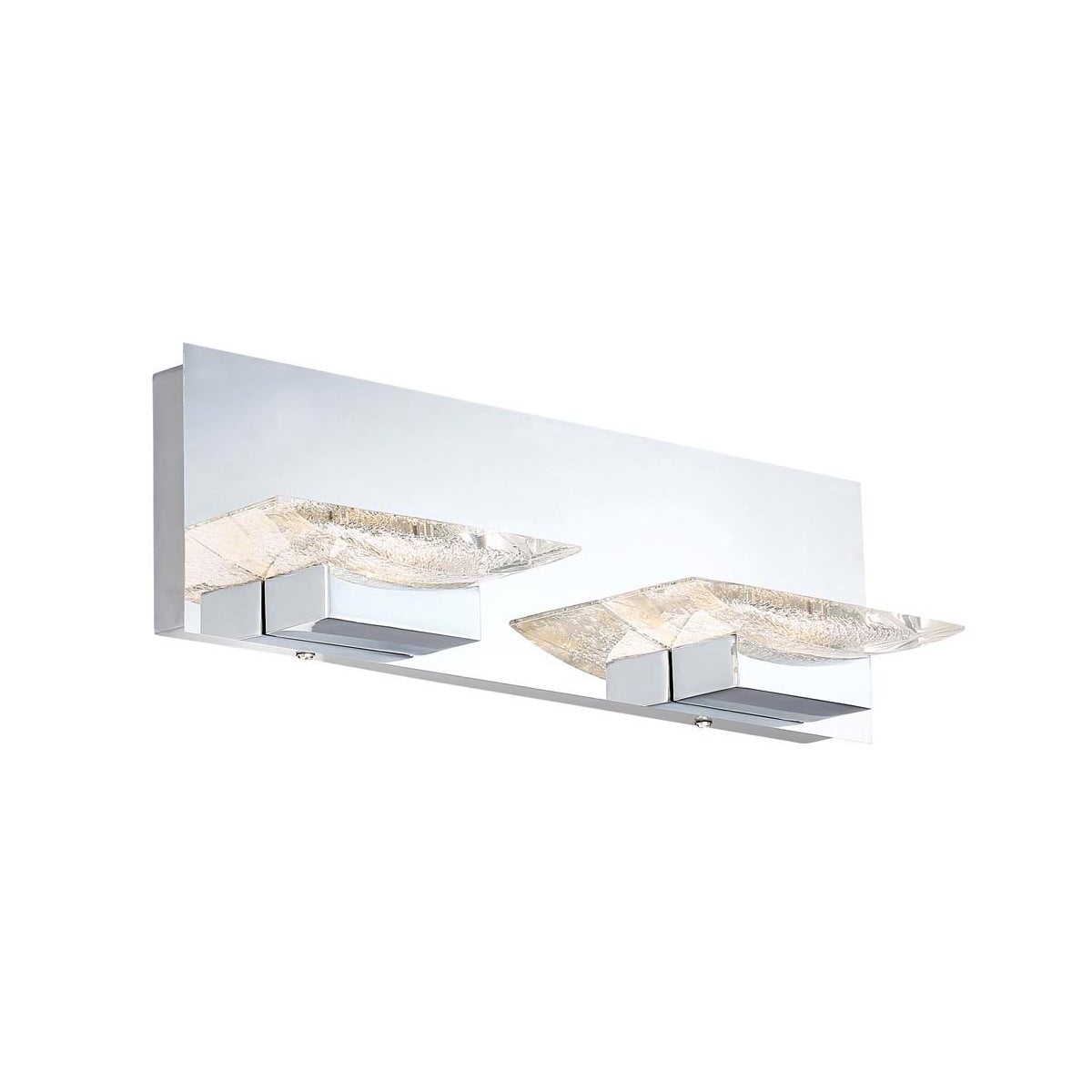 H2O 2 Light Bathroom Wall Mount in Chrome