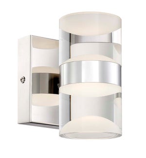 H2O 2 Light Wall Sconce in Chrome