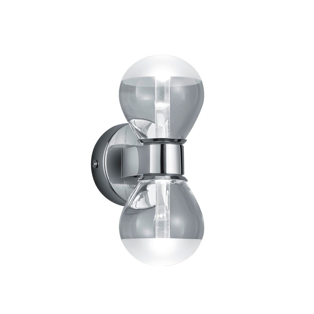 H2O 2 Light Bulb Wall Sconce in Chrome