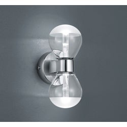 H2O 2 Light Bulb Wall Sconce in Chrome