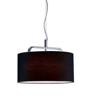 Cannes Pendant with Black Shade