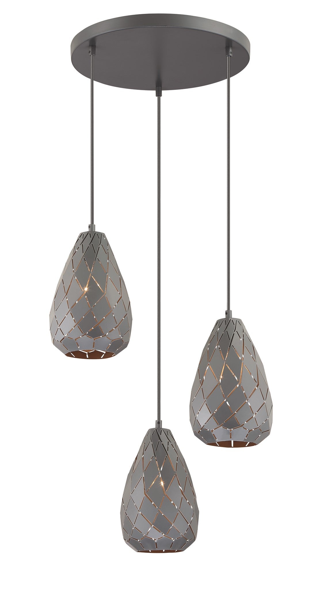 Onyx 3 Light Pendant in Museum Black - pendants | ArnsbergerLicht Inc