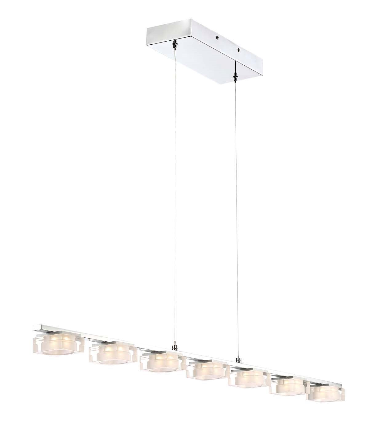 Brooklyn 7 Light Pendant in Chrome - fixtures