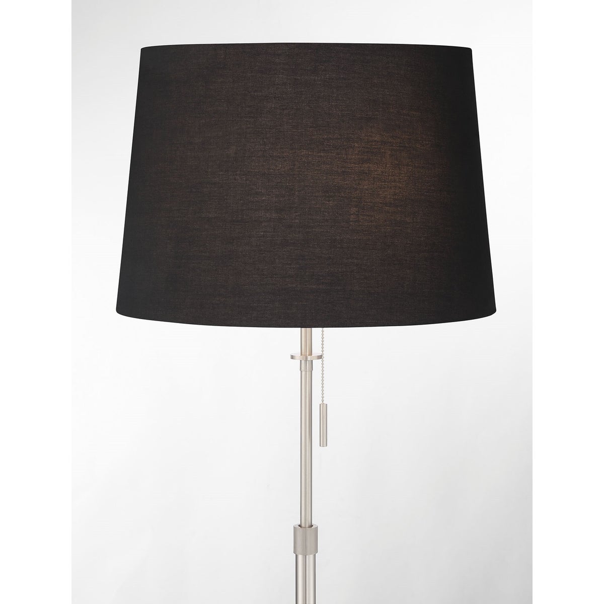 X3 Floor Lamp in Satin Nickel with White Shade