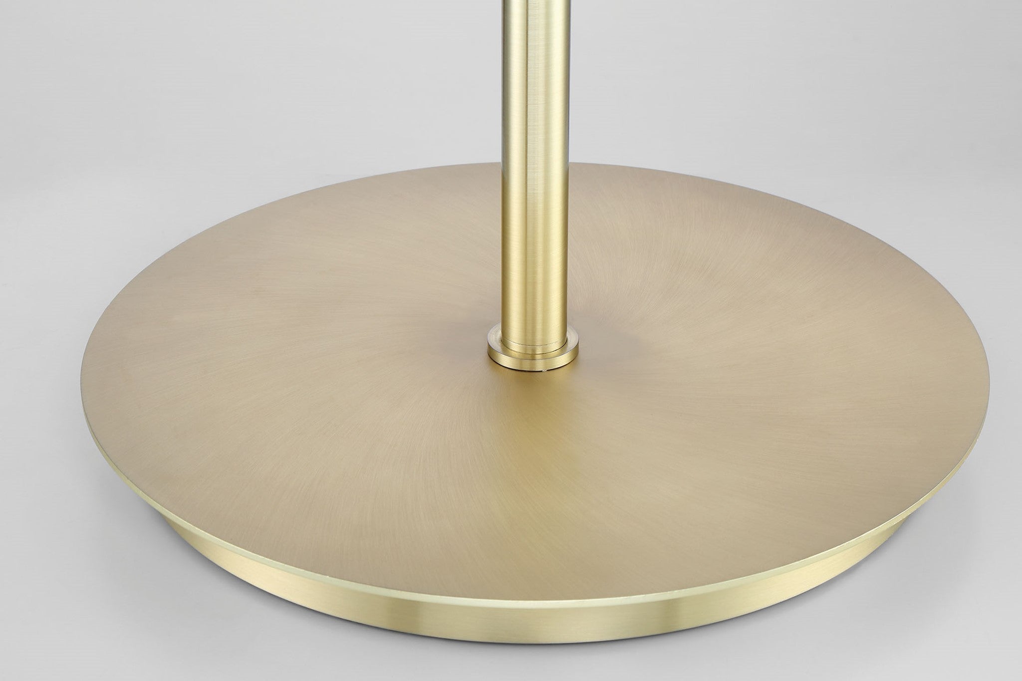 X3 Floor Lamp in Satin Brass with White Shade - floor lamps