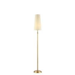 Attendorn Floor Lamp with Narrow Shade in Satin Brass