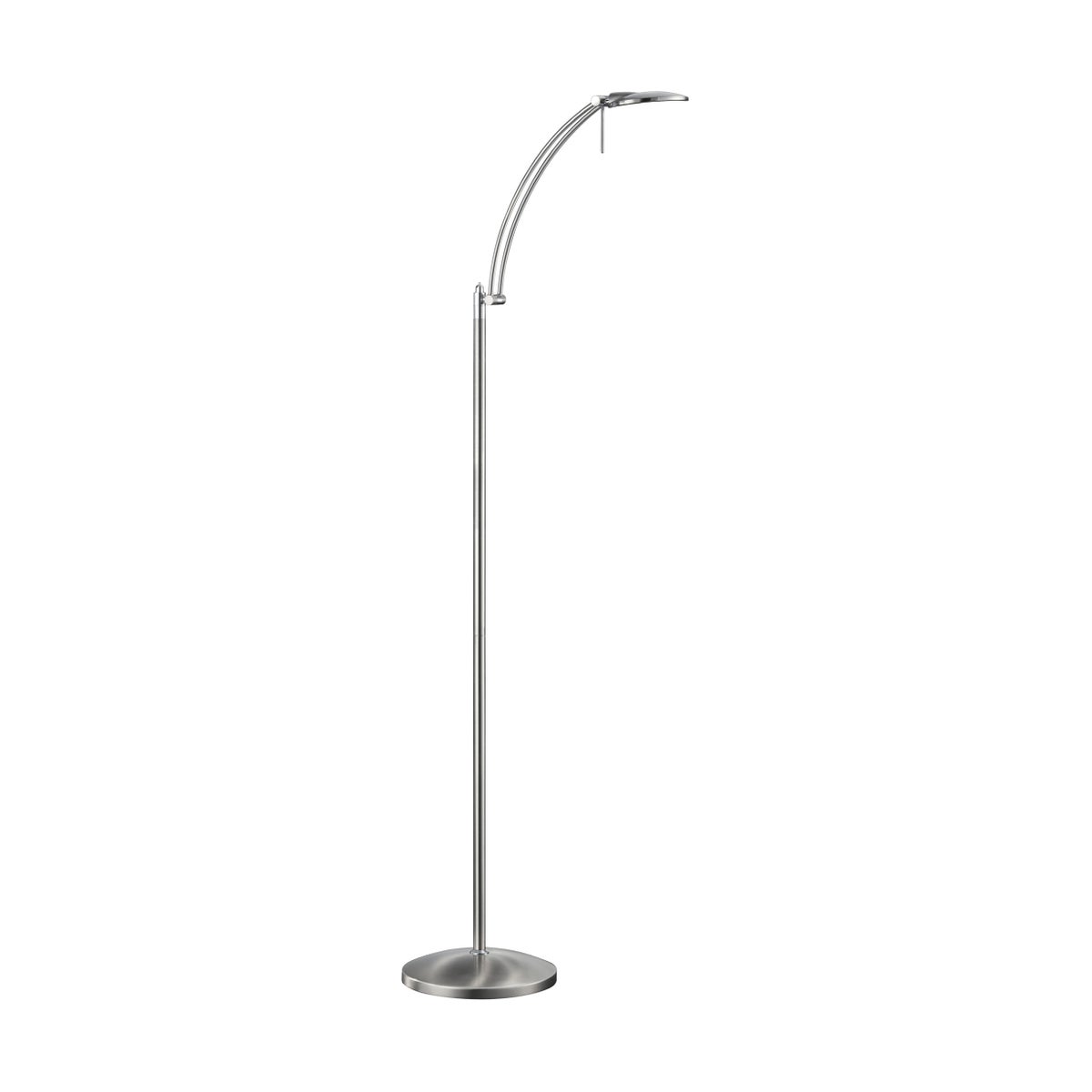 Dessau Arch Floor Lamp in Satin Nickel