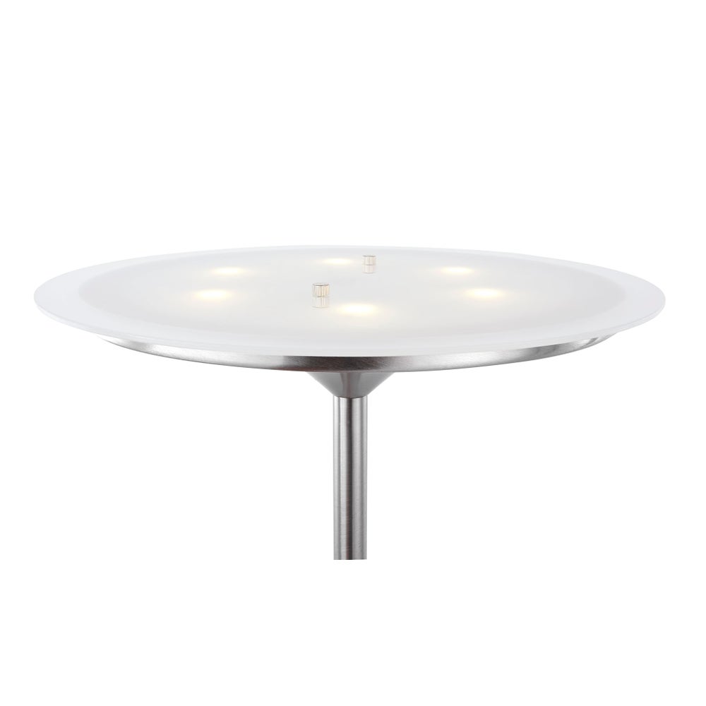 Leipzig Torchiere in Satin Nickel