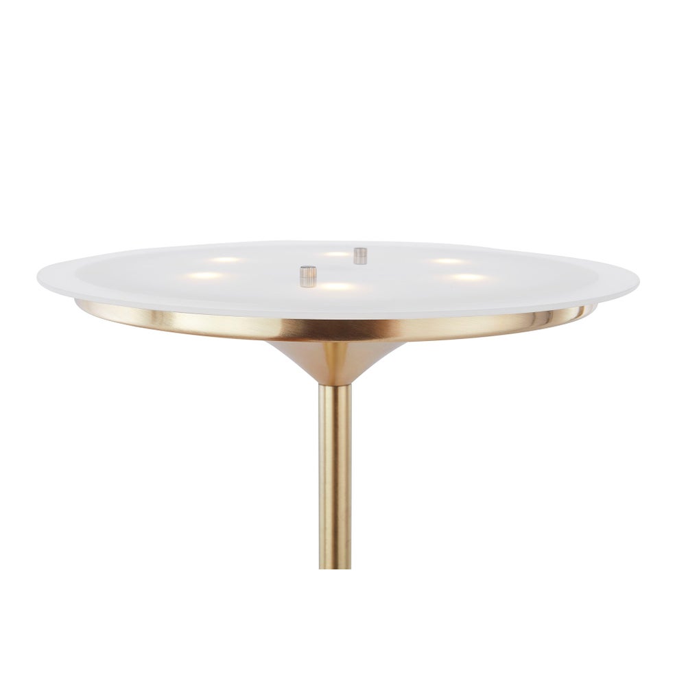 Leipzig Torchiere in Satin Brass