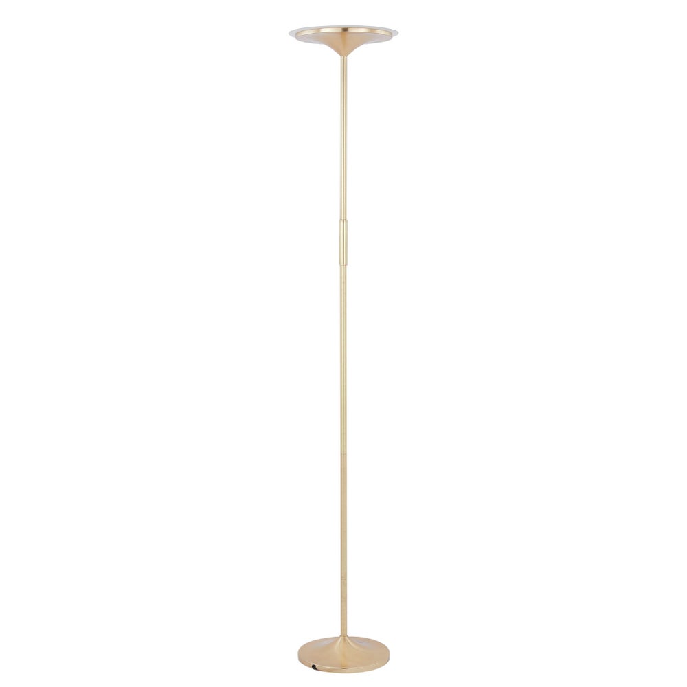 Leipzig Torchiere in Satin Brass