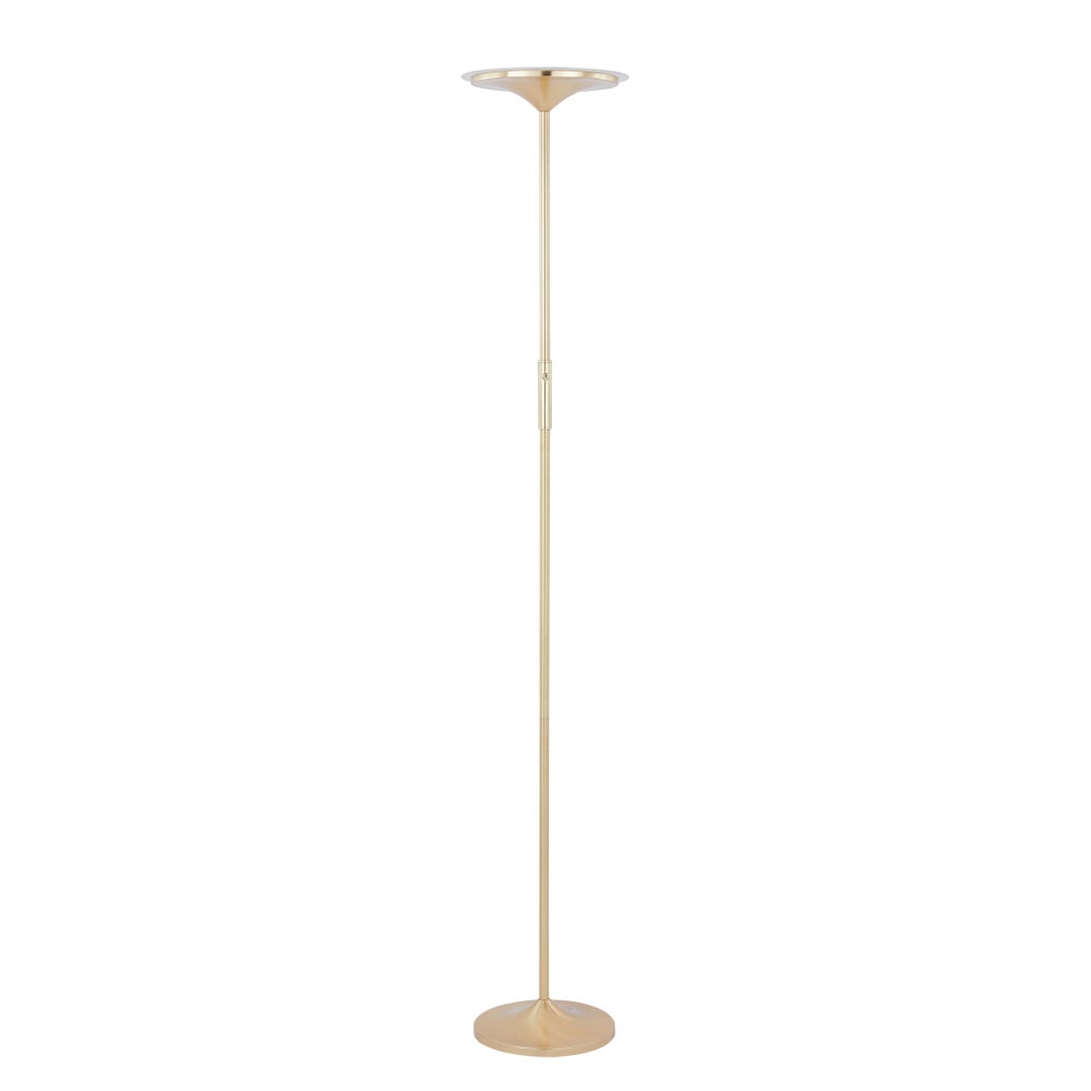 Leipzig Torchiere in Satin Brass