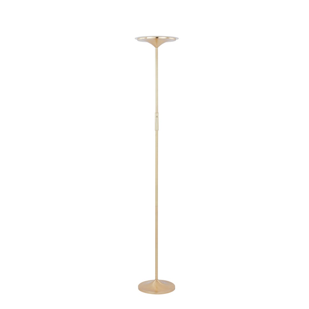 Leipzig Torchiere in Satin Brass
