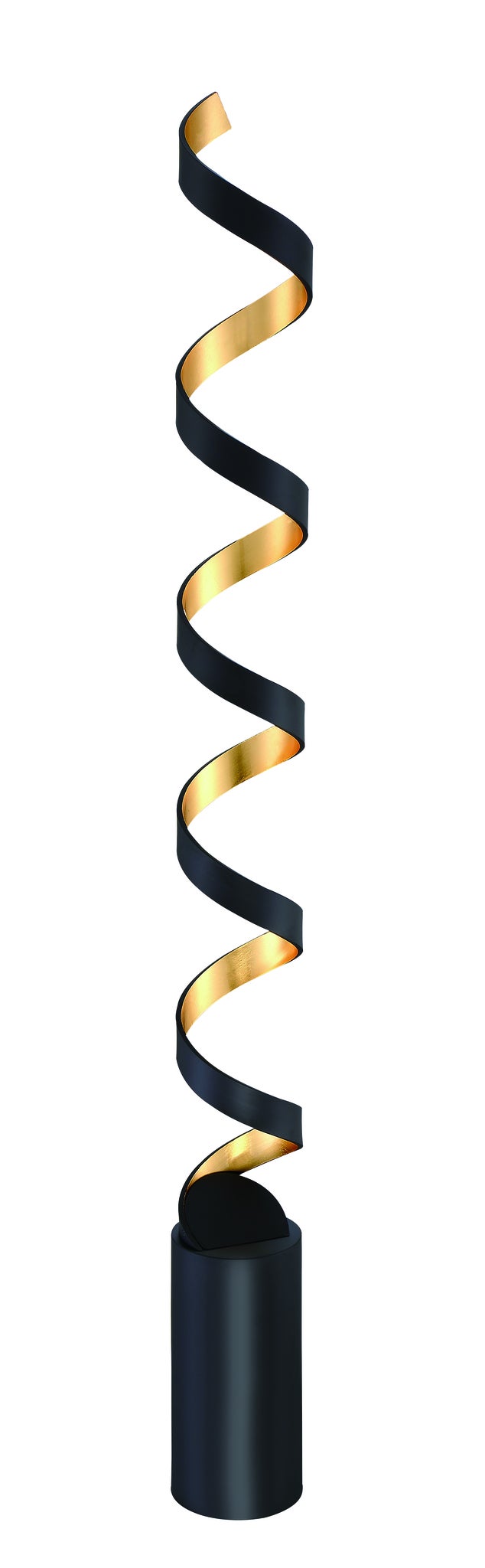 Black spiral floor lamp cheap