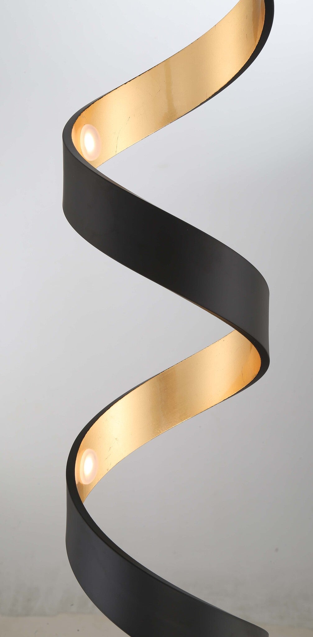 Gold black shop floor lamp