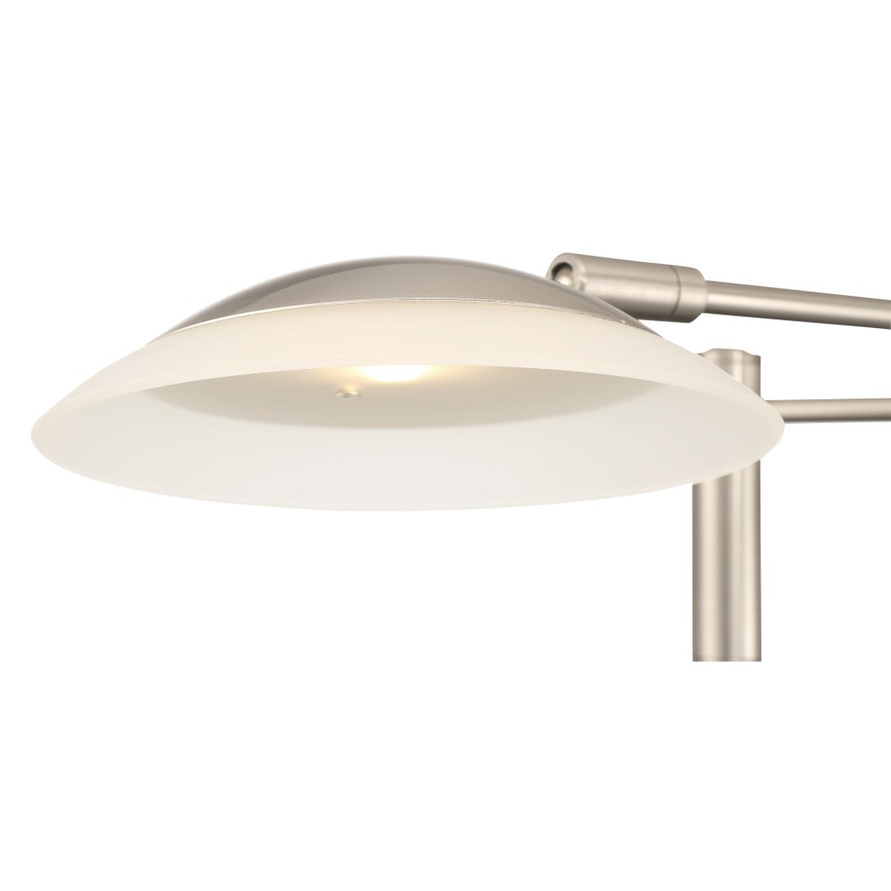 Meran Turbo Floor Lamp in Satin Nickel