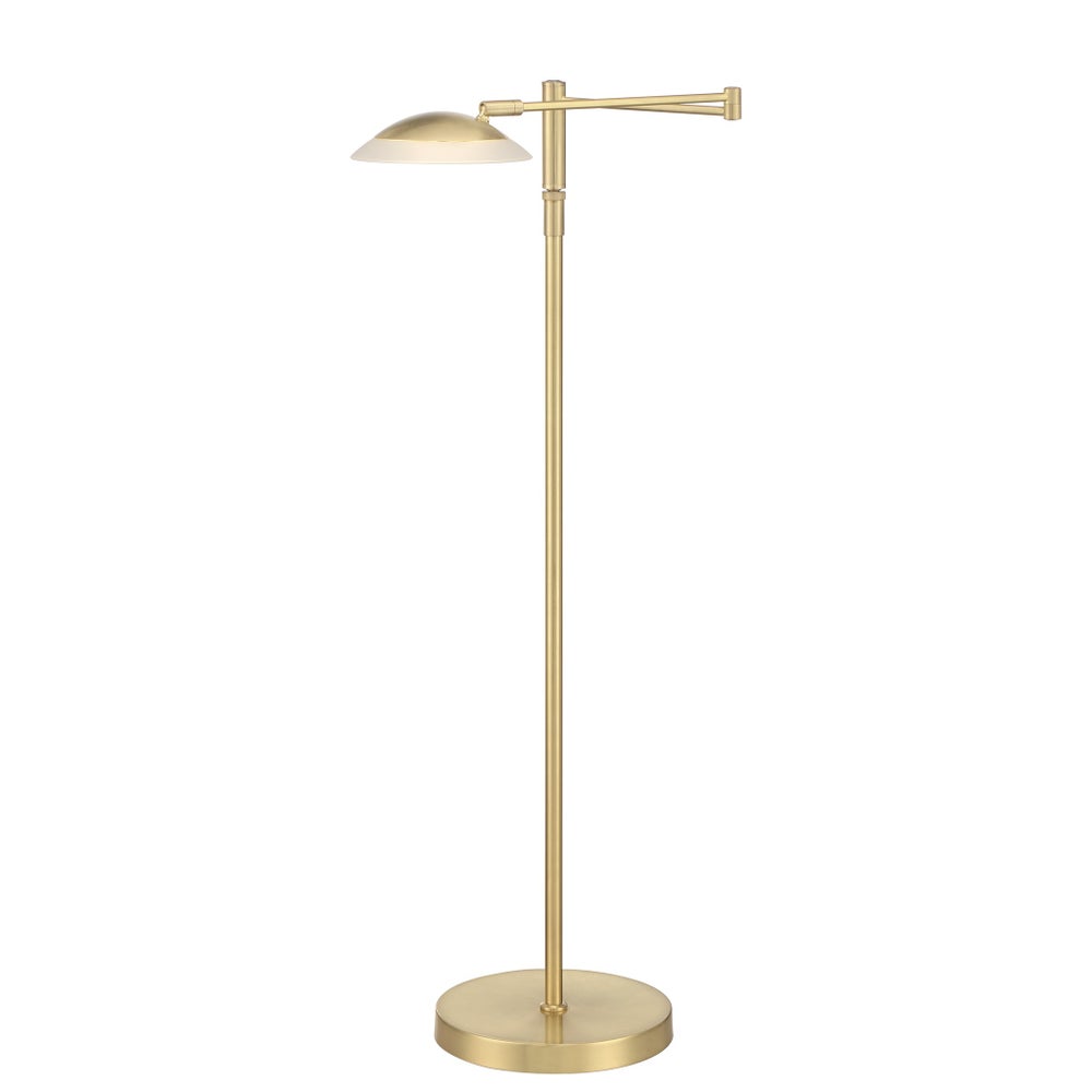 Meran Turbo Floor Lamp in Satin Brass