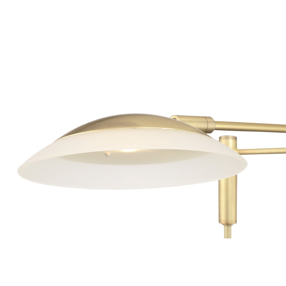 Meran Turbo Floor Lamp in Satin Brass