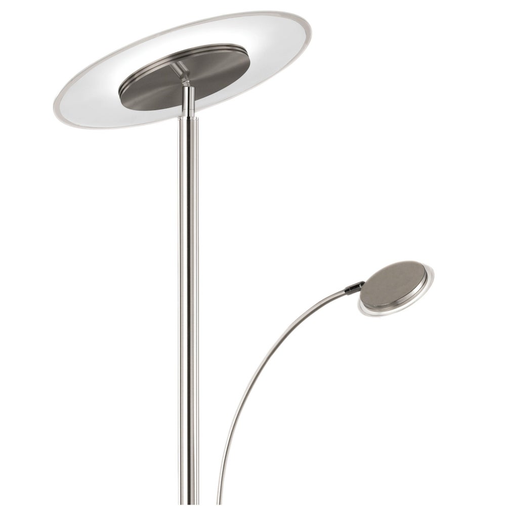 Tampa Double Pole Floor Lamp in Satin Nickel