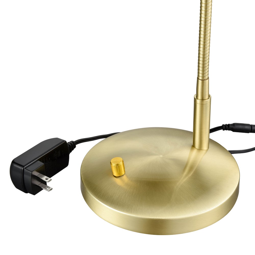 Dessau Flex Gooseneck Table Lamp in Satin Brass - table lamps