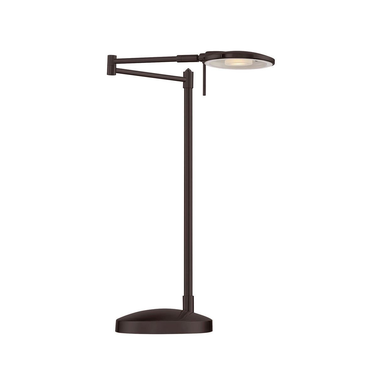 Dessau Turbo Swing-Arm Table Lamp in Bronze table lamps