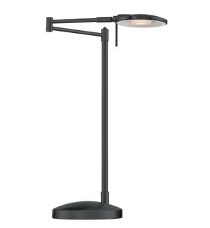Dessau Turbo Swing-Arm Table Lamp in Museum Black
