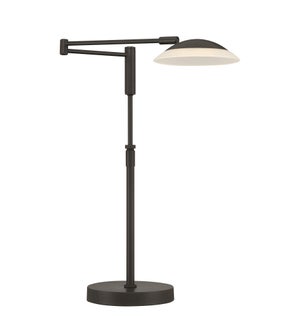 Meran Turbo Swing Arm Table Lamp in Museum Black