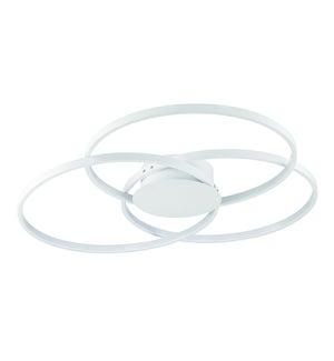 Sedona 3 Ring Ceiling or Wall Mount in White Matte