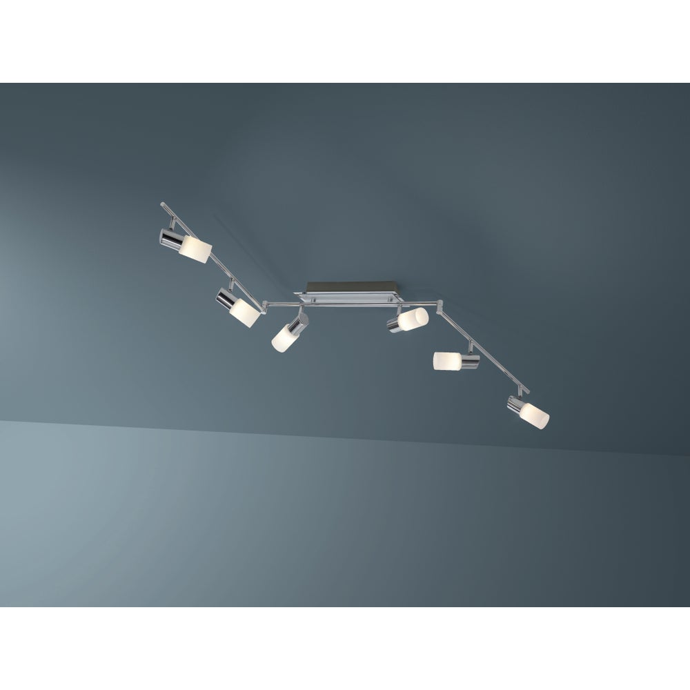 Dallas 6 Light Ceiling Mount in Brushed Aluminum