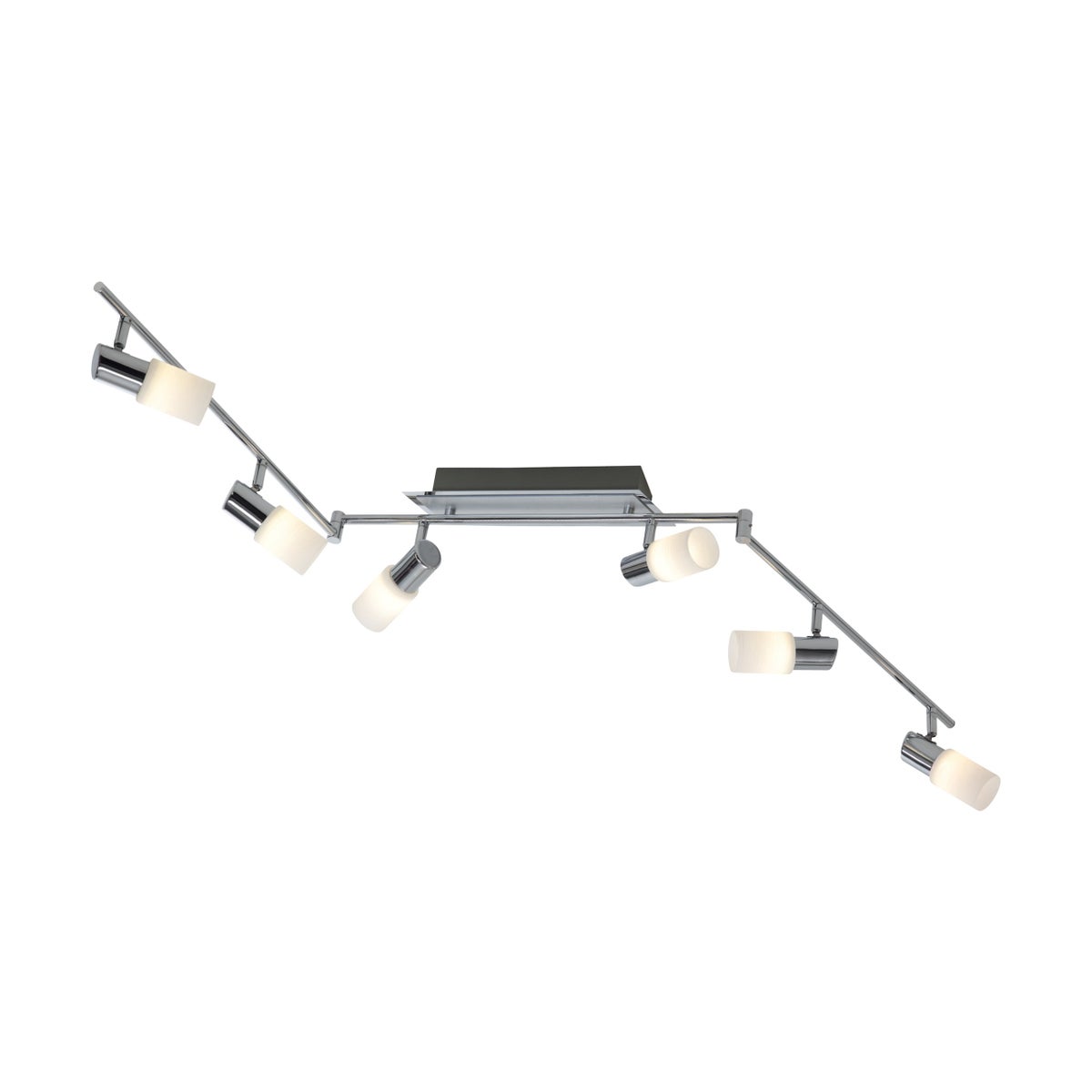 Dallas 6 Light Ceiling Mount in Brushed Aluminum