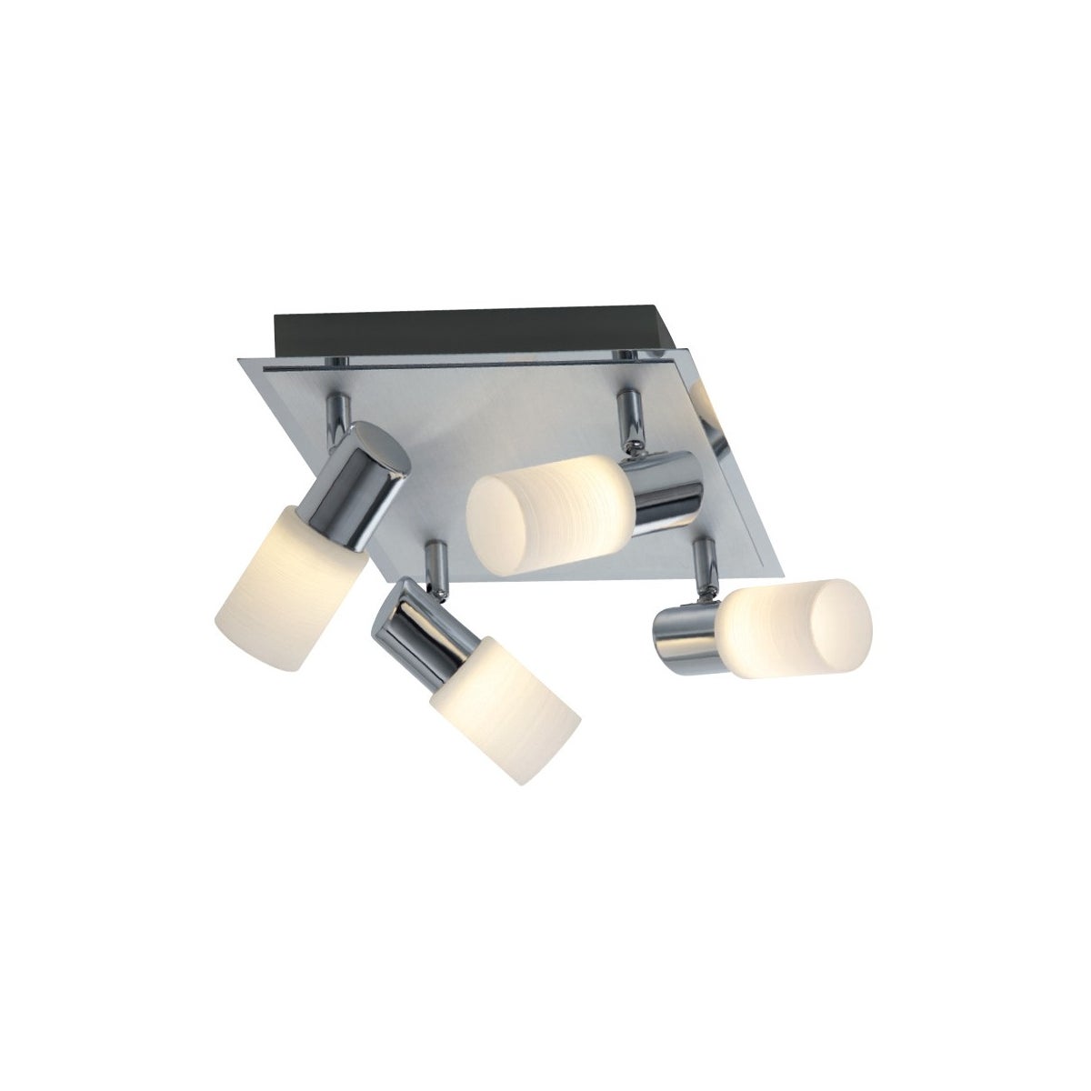 Dallas 4 Light Ceiling Mount in a Square in Brushed Aluminum