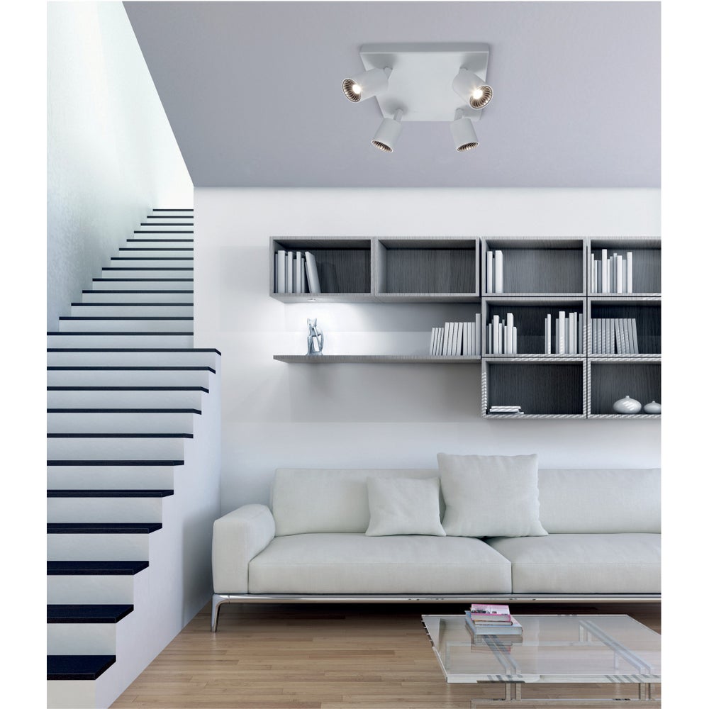 Cayman 4 Light Ceiling Mount in White