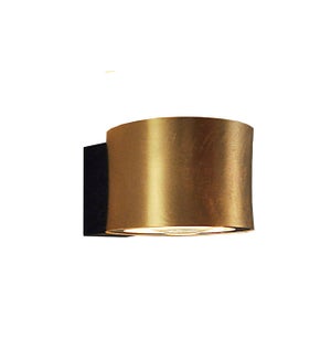 Impulse Wall Sconce in Gold Leaf with Black