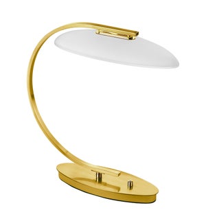 Vetro Table Lamp in Satin Brass