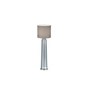 Linus Large Table Lamp in Smoked Glass with Gray-Brown Shade