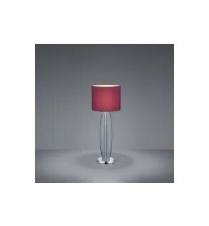 Opus Small Table Lamp in Smoked Glass with Aubergine Shade