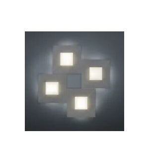 Diamond 4 Light Ceiling Fixture in Charcoal