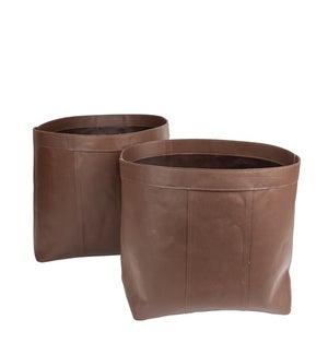 S/2 Baskets Bull Split Leather