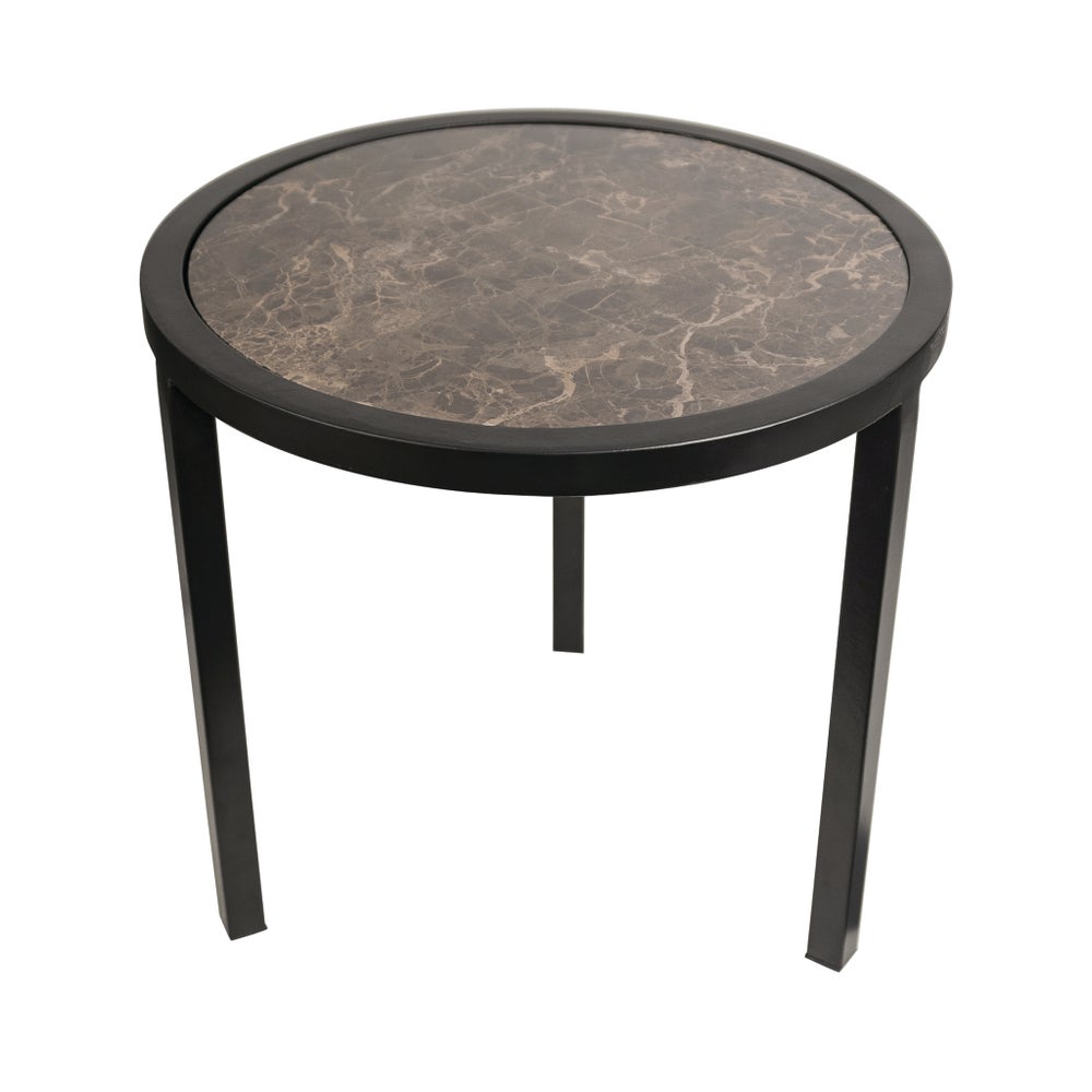 Round End Table With Marble Top